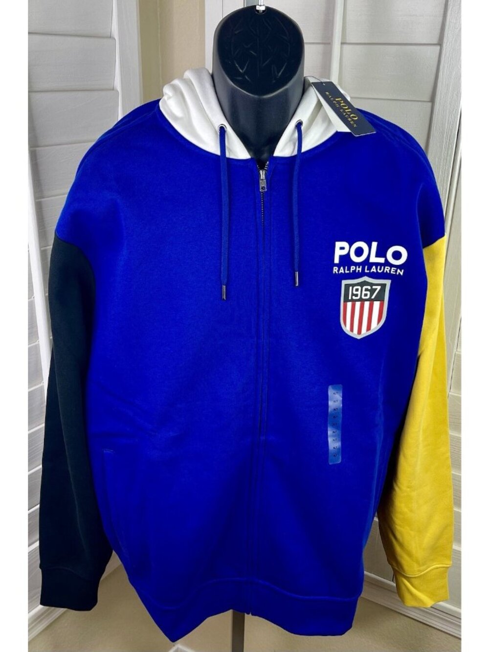 Polo Ralph Lauren Polo 1967 Shield Tech Colorblock FZ Hoodie, Men XLT - NWT $148